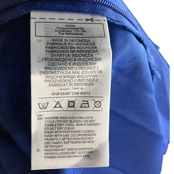 Adidas Skirt WMNS 8 Blue Pleated Lifestyle Tennis Collegiate Sporty Logo Preppy - Picture 9 of 16